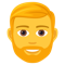 Man- Beard emoji on Emojione